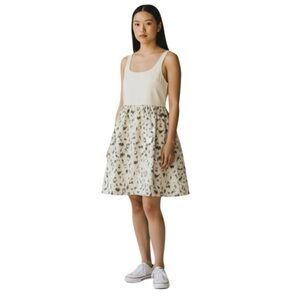 Babaton With Silk Cream  Midi Dress